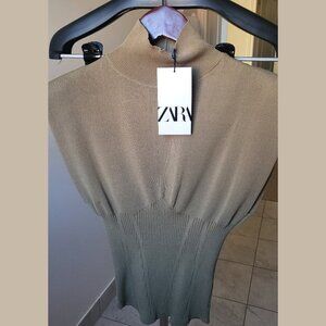 Zara Corset Shoulder Pad Top